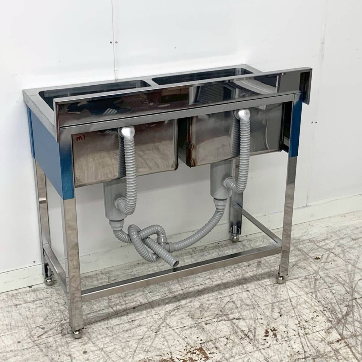 中古】2層シンク W900×D450×H800（BG含890）