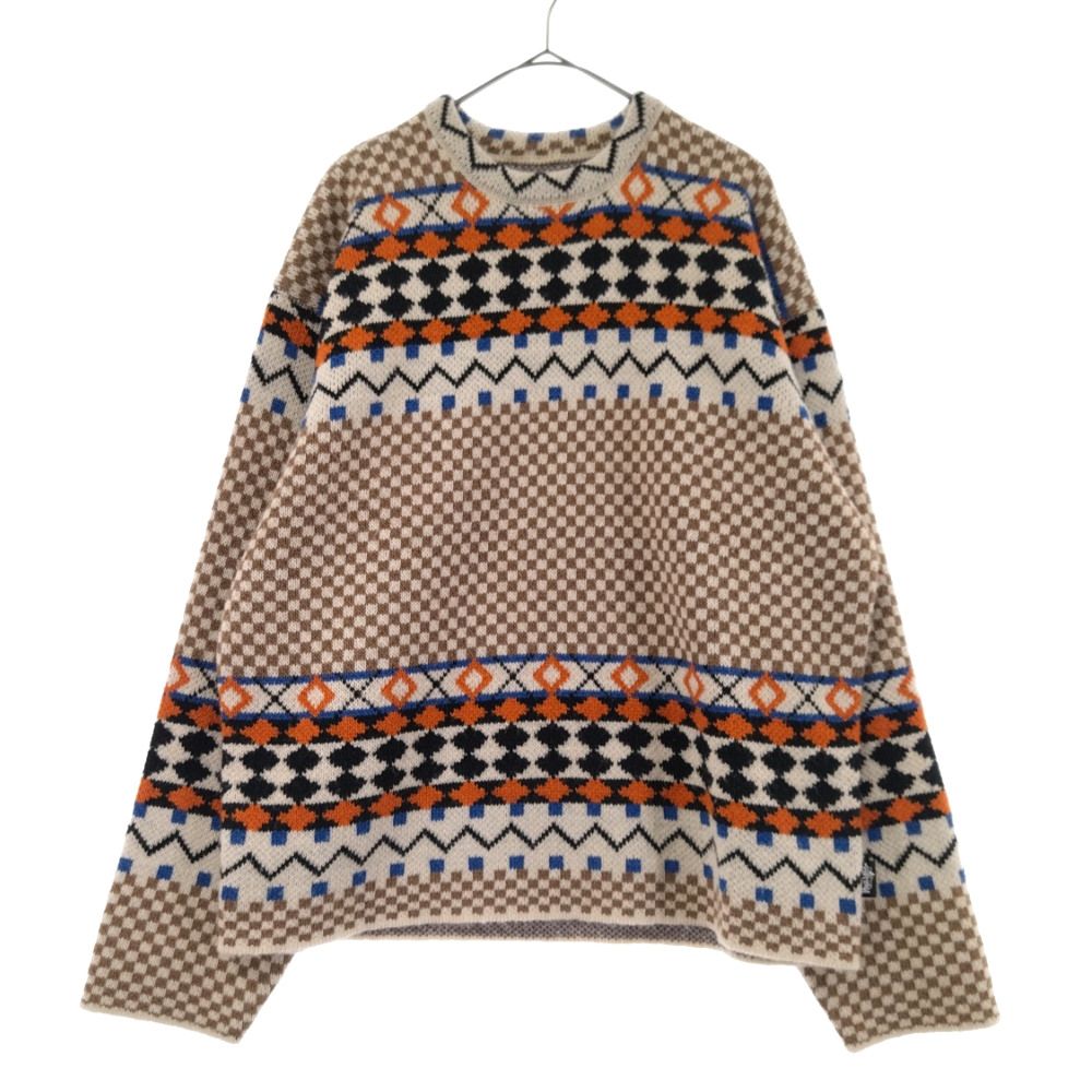 STUSSY (ステューシー) 23SS NOMA JACQUARD KNIT CREW ジャガード  