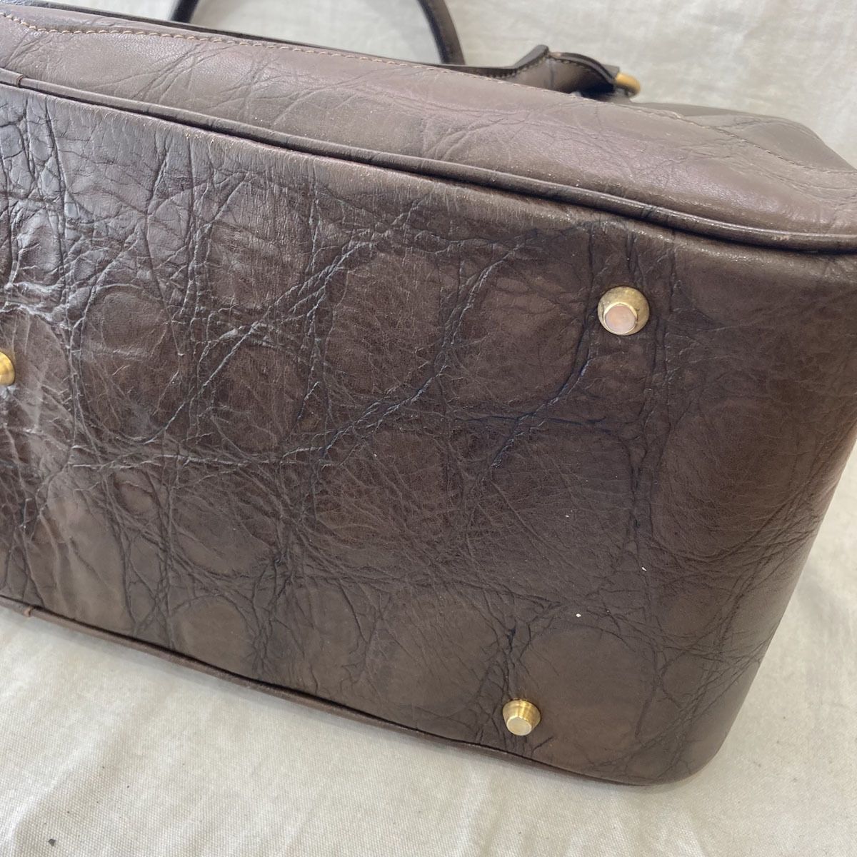 RRL☆ボストンバック☆ブラウン☆中古 中古○GENUINE○牛革 ボストンバッグ ブラウン レザー