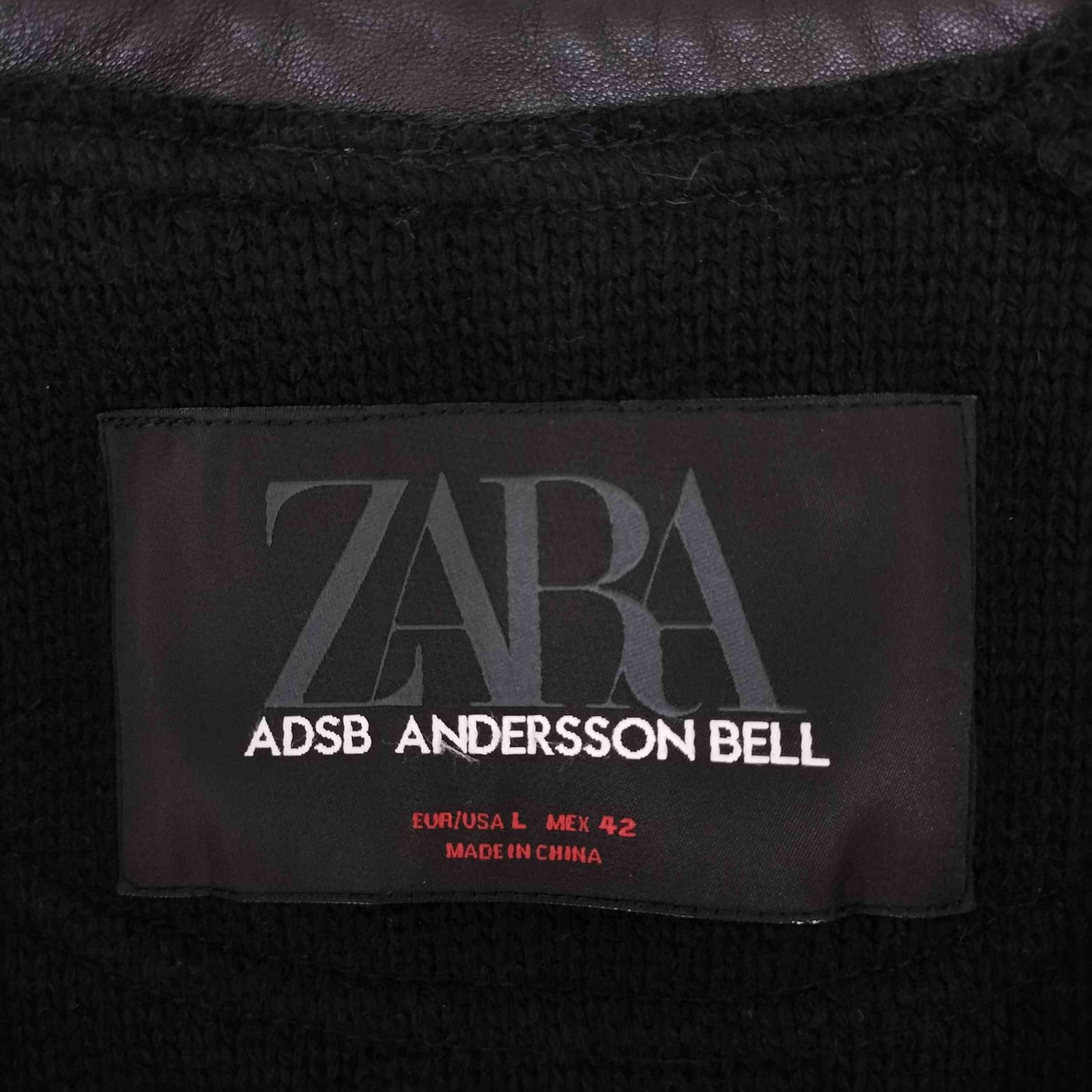 【ZARA×ANDERSSON BELL】ニットコンビレザージャケット ZARA×ANDERSSON BELL】ニットコンビレザージャケット