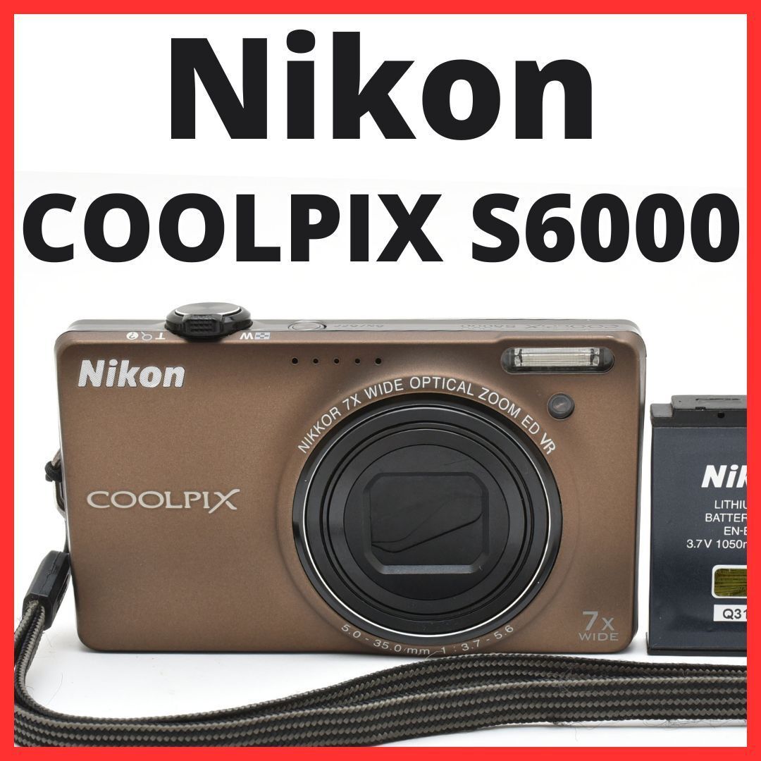 H01[6811B]4 ニコン Nikon COOLPIX S6000 Amazon.com : Nikon Coolpix S6000 14.2 MP Digital Camera with