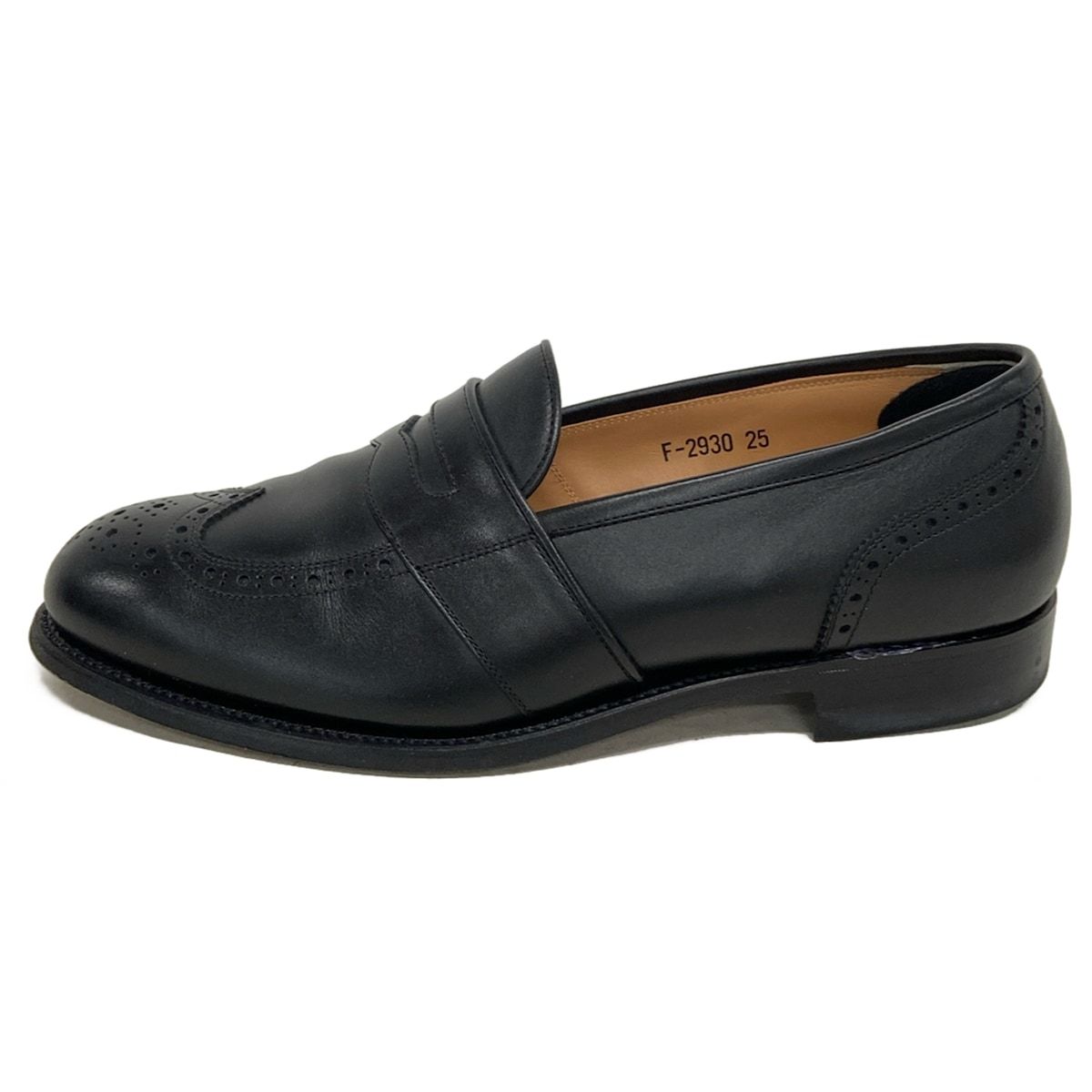 SCOTCH GRAIN スコッチグレイン ローファー 25 EEE メンズ - 黒 ウィングチップ レザー