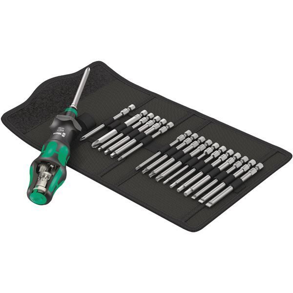 WERA ヴェラ 19点組 差込6.35mm ターボギアドライバーセット インチ 057483 工具 ツール DIY 作業工具 道具
