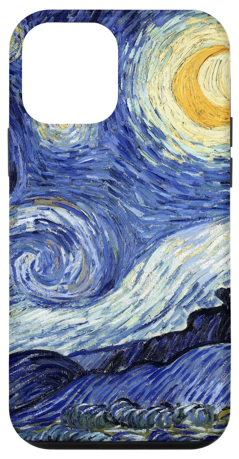 【人気商品】12 mini iPhone ヴァン・ゴッホ 星月夜 モダンアート 油絵電話カバー スマホケース