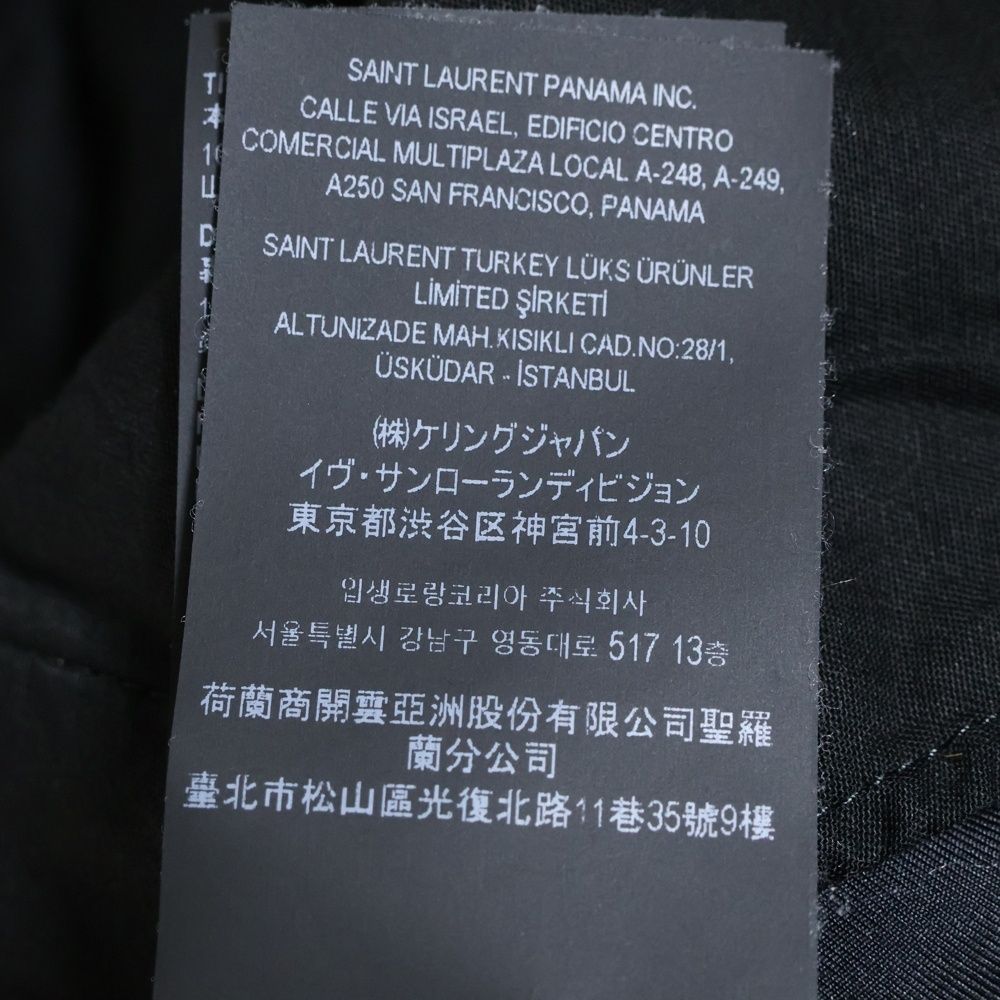 SAINT LAURENT PARIS サンローランパリ ウール 1タック ストレート スラックスパンツ トラウザーズ ブラック 736713 DECORATOM_COM_BR