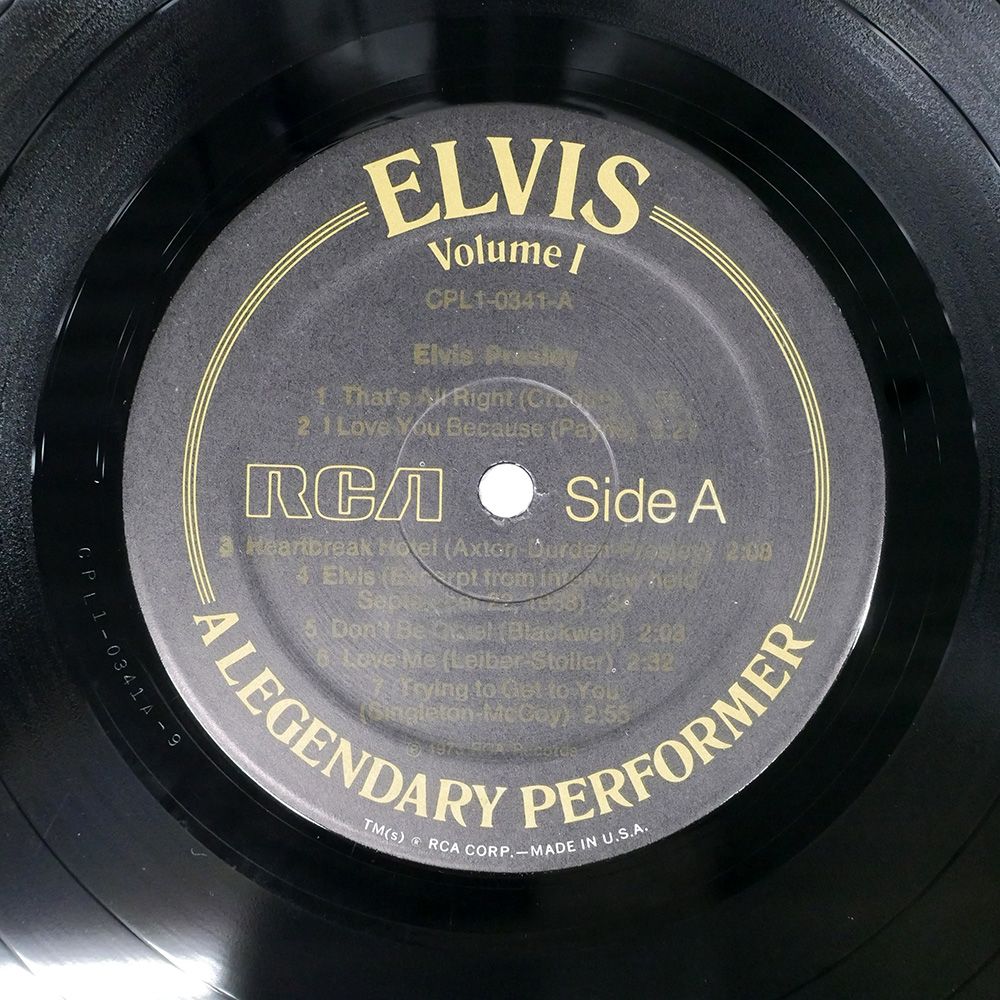US盤 ELVIS PRESLEY/A LEGENDARY PERFORMER VOLUME.1/RCA