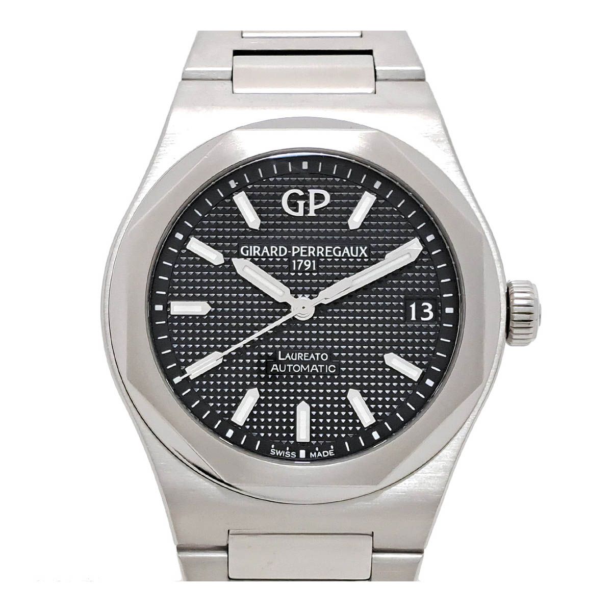 ジラールペルゴ ロレアート デイト 81010-11-634-11A 自動巻き ステンレススティール メンズ GIRARD-PERREGAUX【中古】 【時計】