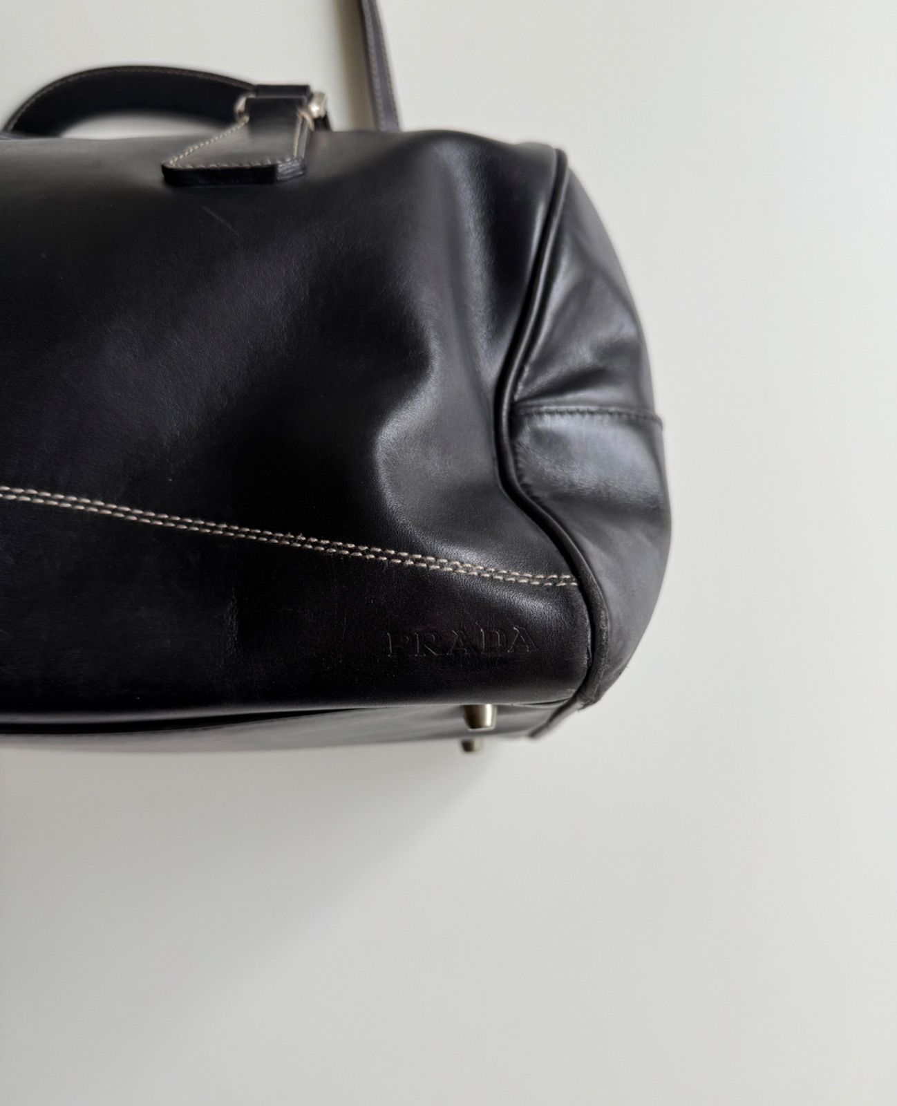 FW2000 PRADA 2WAY LEATHER BOSTON BAG プラダ 2000年 アーカイブ