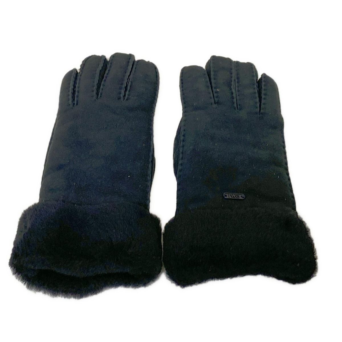 EMU エミュ 手袋 レディース - 黒 ムートン
