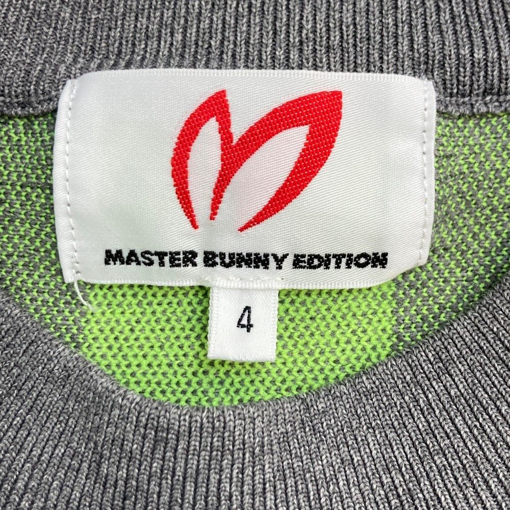 サイズ：4 MASTER BUNNY EDITION マスターバニーエディション 2024年モデル ニットベスト サイドジップ  グレー系 [240101350977] ゴルフウェア メンズ ストスト サイズ：4 MASTER BUNNY EDITION マスターバニーエディション