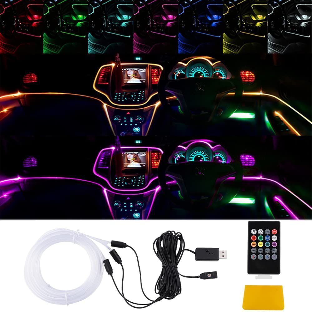 [新品・未使用]LEDテープ RGB LEDテープライト 車内用 8色 16モード リモコン付き 輝度調節 音認識機能付き メモリモードあり シーケンシャル イルミネーション 流れる テープ レッド グリーン ブルー イエロー アイスブルー ピンクパープ