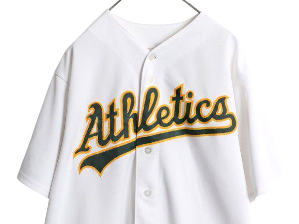 アスレチックス ベースボール シャツ メンズ L / 古着 MLB