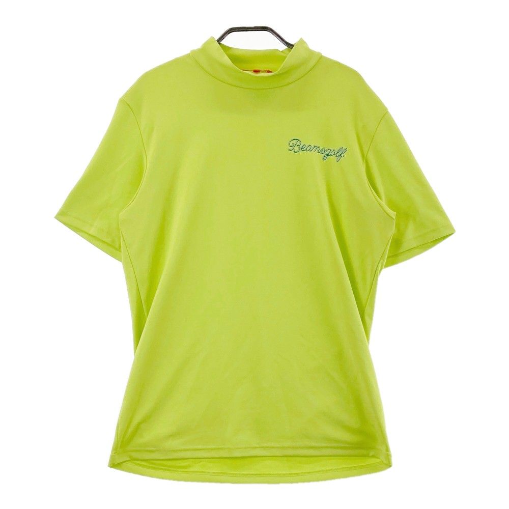 BEAMSGOLF - ビームスゴルフ 半袖ハイネックシャツ グリーン×ライトグリーン 織生地 ネックロゴ  メンズ M ゴルフウェア BEAMS GOLF BEAMSGOLF - ビームスゴルフ 半袖ハイネックシャツ グリーン