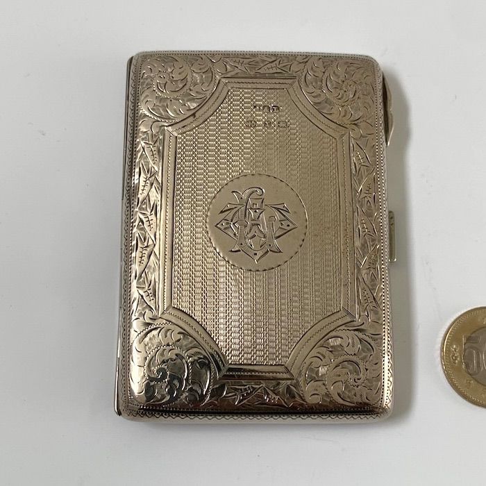 カードケース【アンテイーク】シルバー　シャーペン付き　1897年(986) カードケース【アンテイーク】シルバー シャーペン付き 1897年