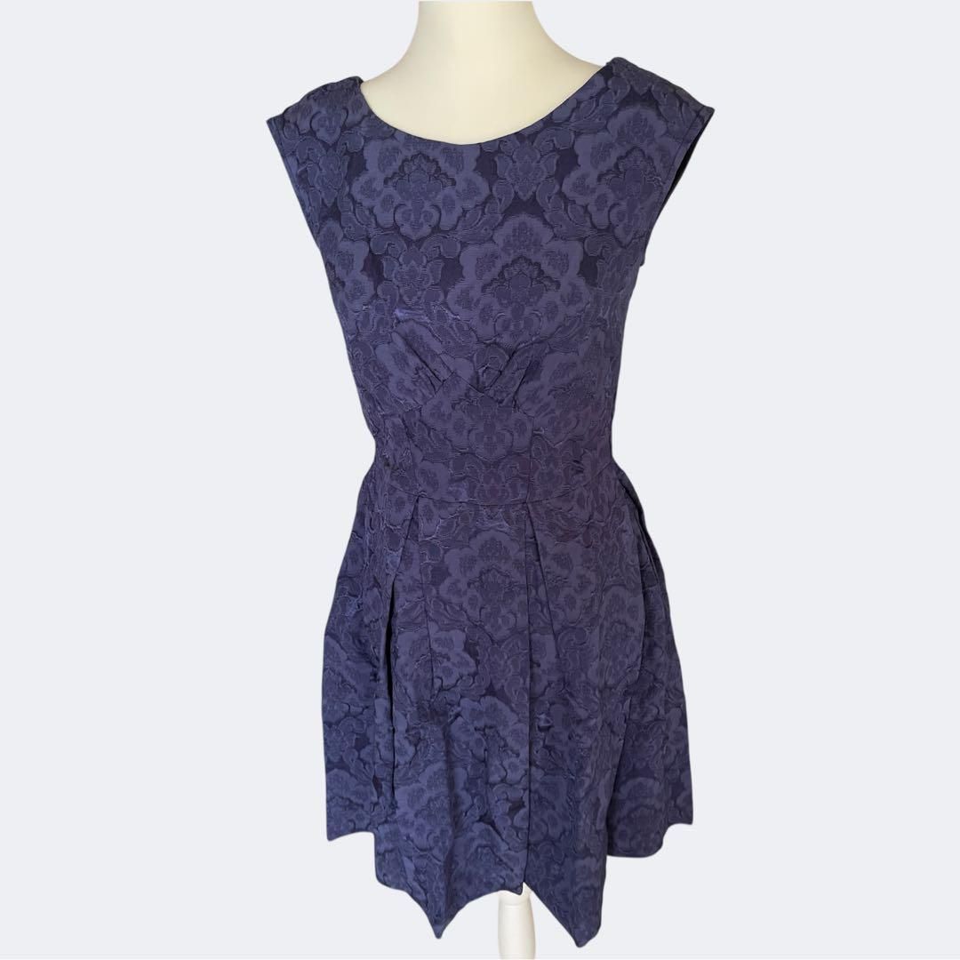 ◆Closetクローゼット ジャガード紫ネイビーフ