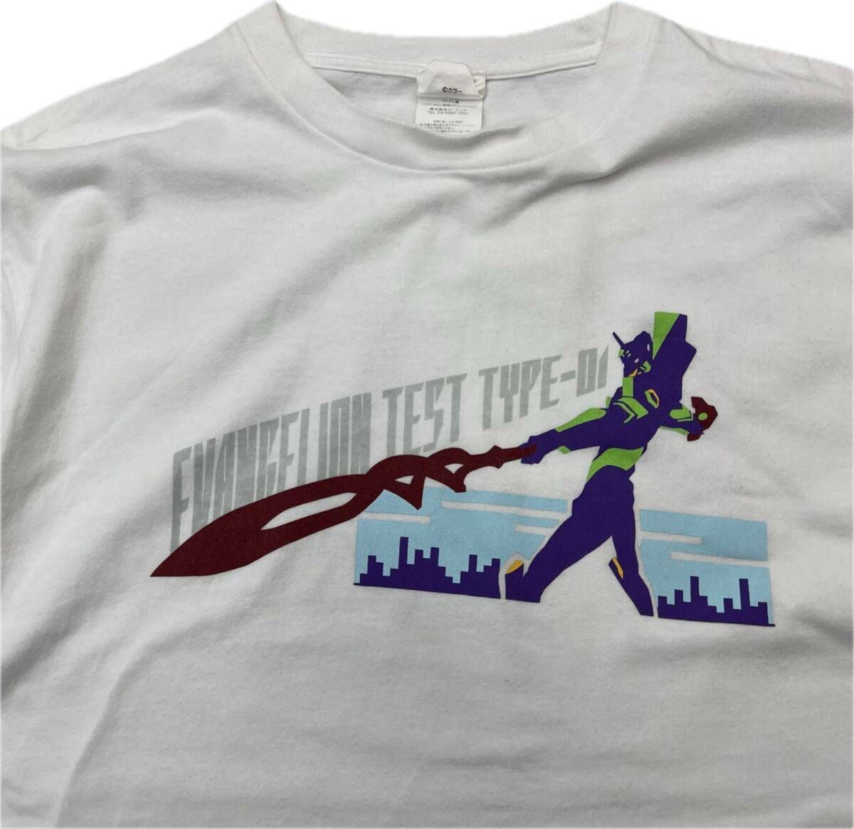 エヴァンゲリオン 初号機 キャラクタープリント Tシャツ ホワイト 新世紀エヴァンゲリオン ☆ 初号機 キャラ プリント コットン Tシャツ