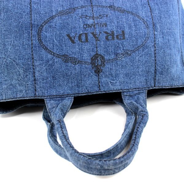 プラダ トートバッグ ハンドバッグ デニム PRADA カナパ B1877B q 