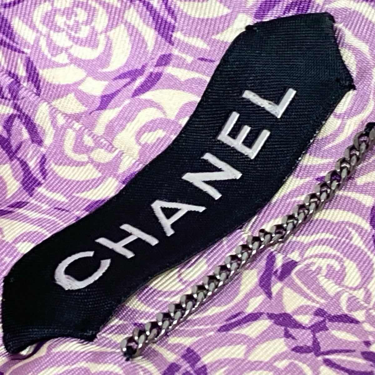 CHANEL シャネル ネクタイ 05A パープル系 イタリア製 CHANEL(シャネル) ネクタイ メンズ - アイボリー×ライトパープル