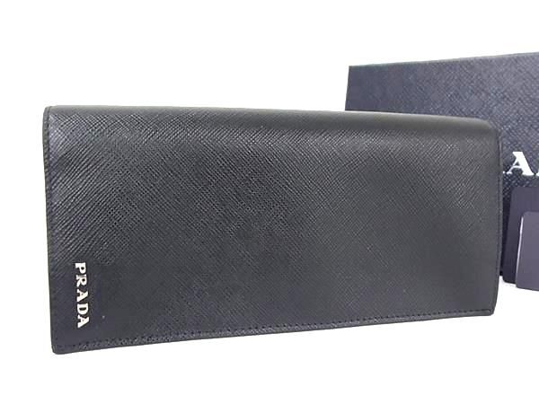 PRADA プラダ 長財布 ブラック レディース ブランド ウォレット PRADA プラダ 長財布 ブラック レディース ブランド ウォレット
