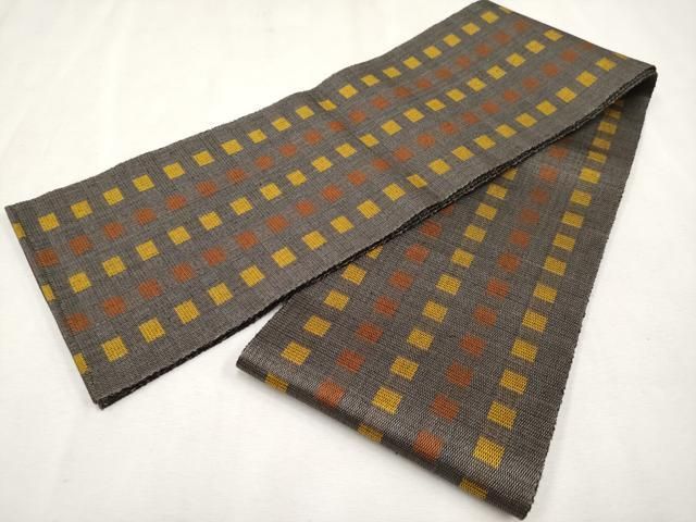 平和屋着物□極上 本場黄八丈 紬 半幅帯 一重帯 逸品 DZAB0923kh5