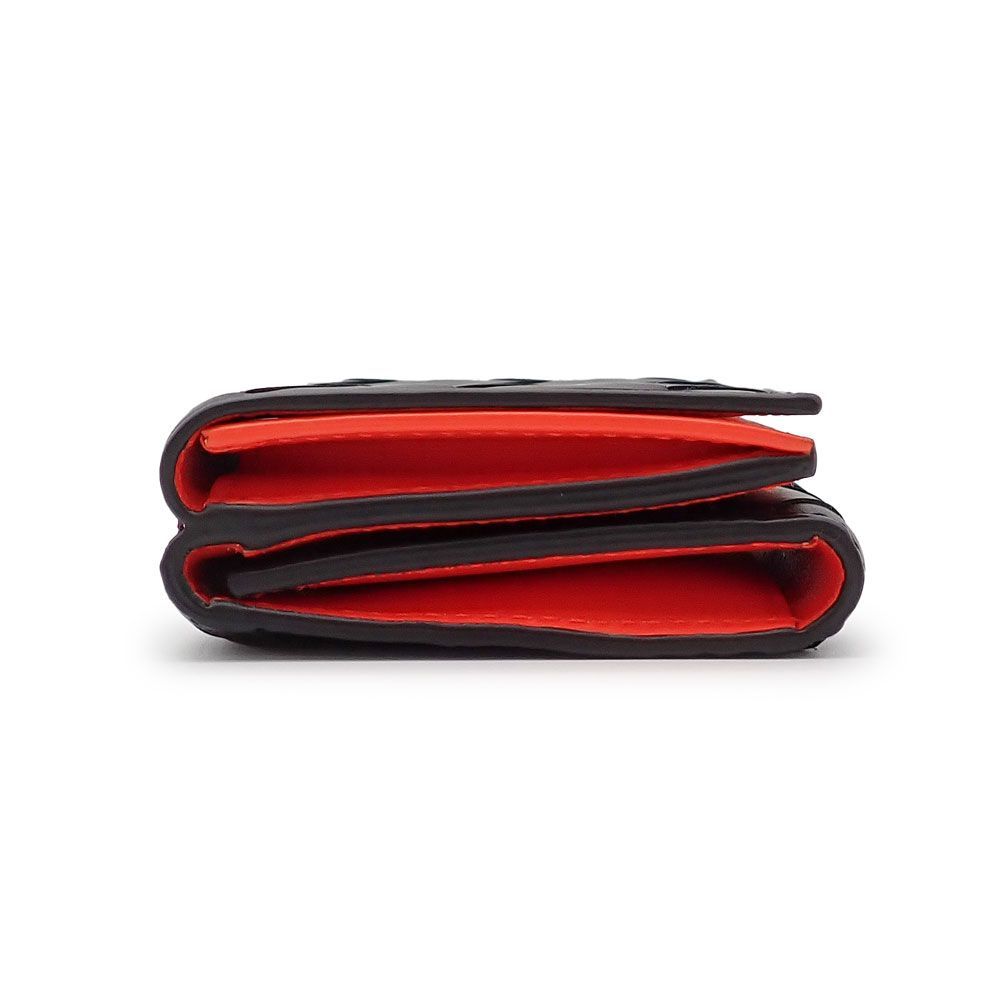 BOTTEGA VENETA 三つ折り財布 ブラック/オレンジ