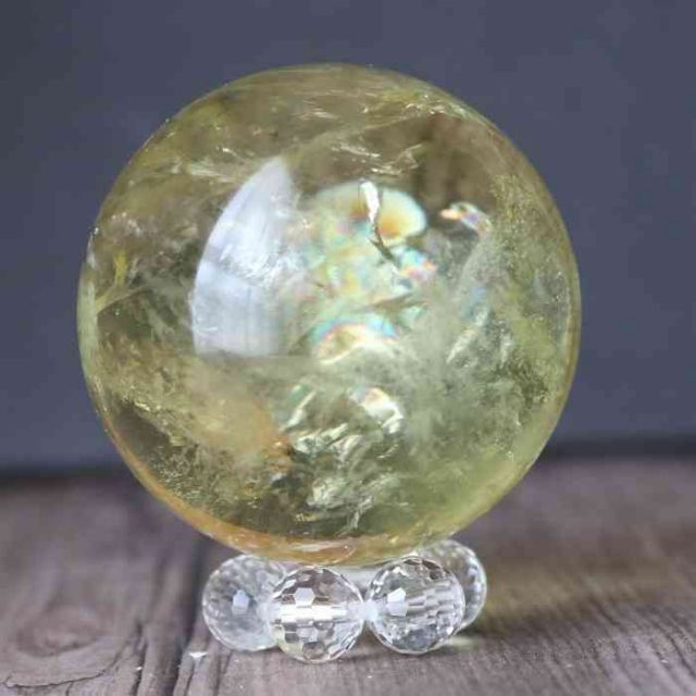 シトリン 丸玉 スフィア 43mm 天然石 パワーストーン 黄水晶