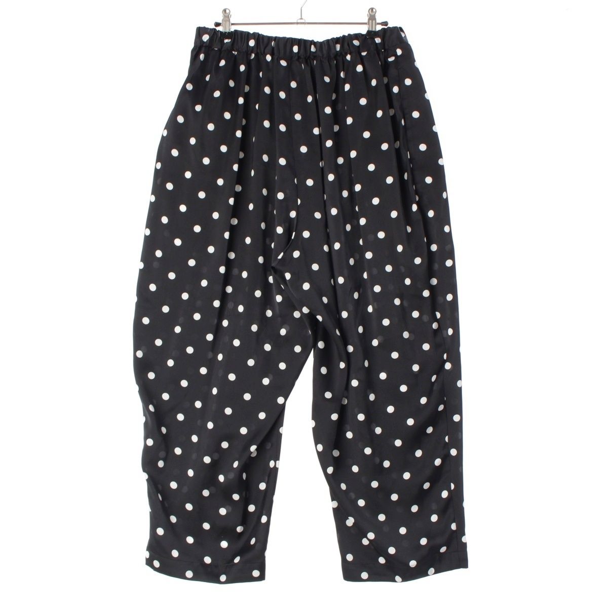 コムデギャルソン AD2025 ドット柄 デザイン バルーン パンツ ボトムス GN-P017 ブラック ホワイト M