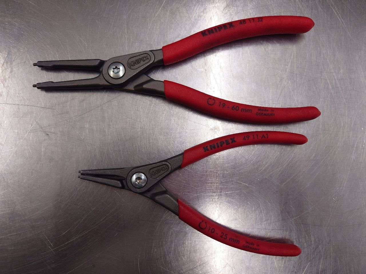 クニペックス　KNIPEX　スナップリングプライヤー2種セット　4911A1&4811J2 KNIPEX 高強度スナップリングプライヤー | ABIT-TOOLS