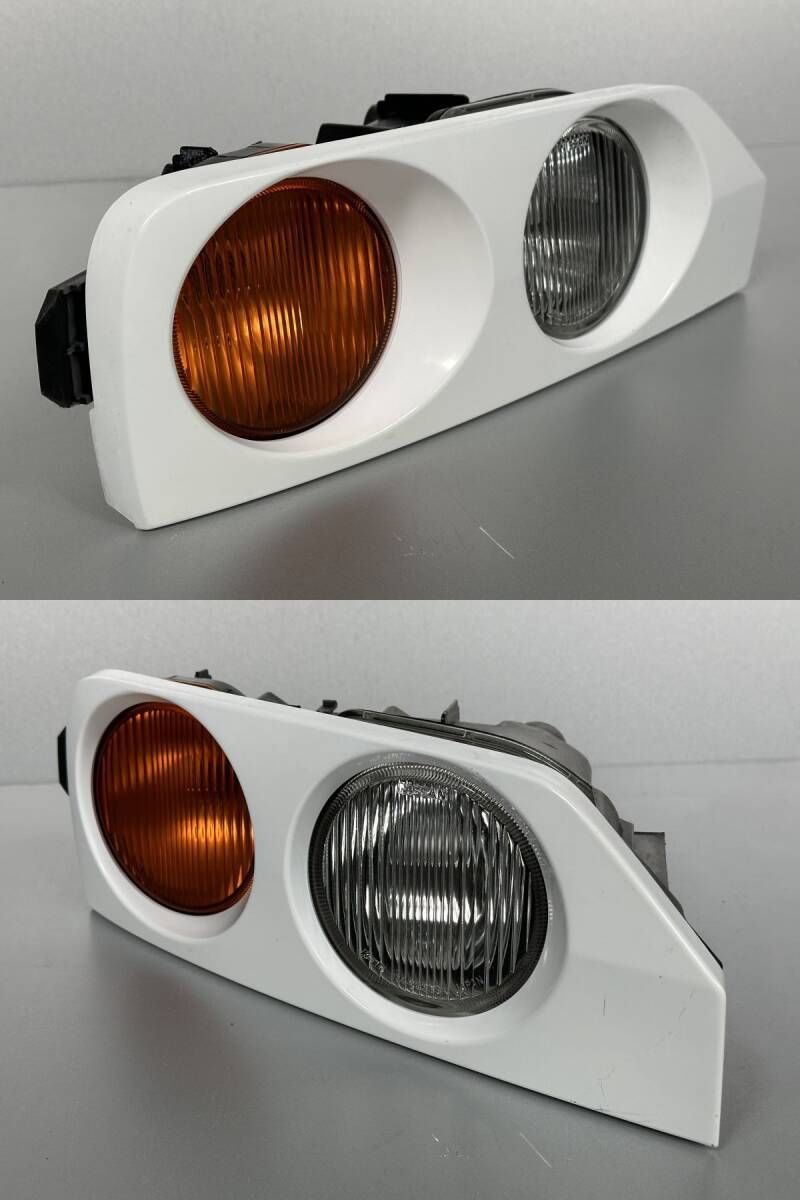 R33系 スカイライン HR33 ECR33 後期 純正 左右フォグランプ フォグライト Assy 白 ホワイト 114-66239R 114-66239L 現状 補修用 管理27447