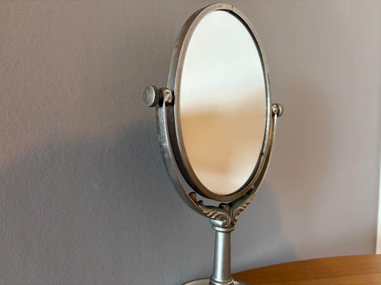 古い国産の置き鏡 アンティーク鏡 資生堂 shiseido 花椿会 置き鏡 昭和レトロ ビンテージ NEXPOTALLINN_EU