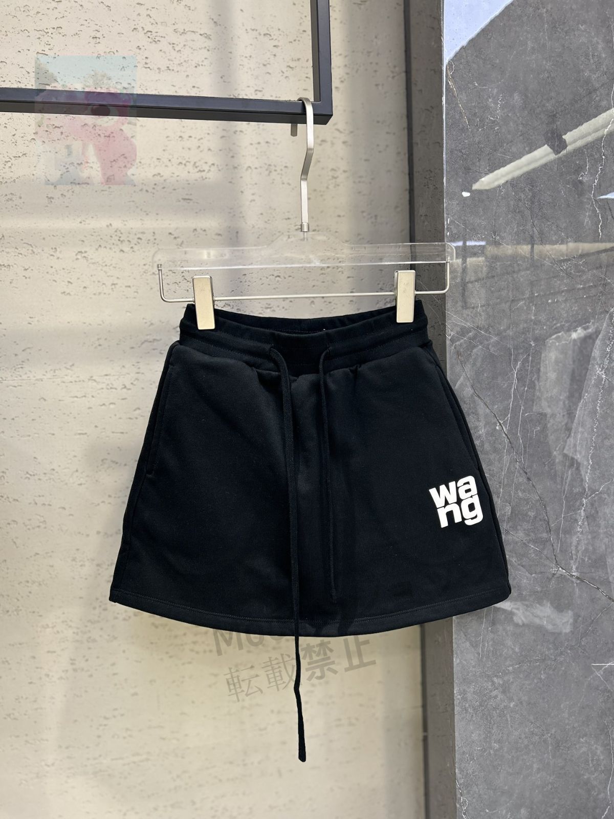 Alexander wang カジュアルスポーツ風フェイク通気性のあるスカート2枚ライトブラック