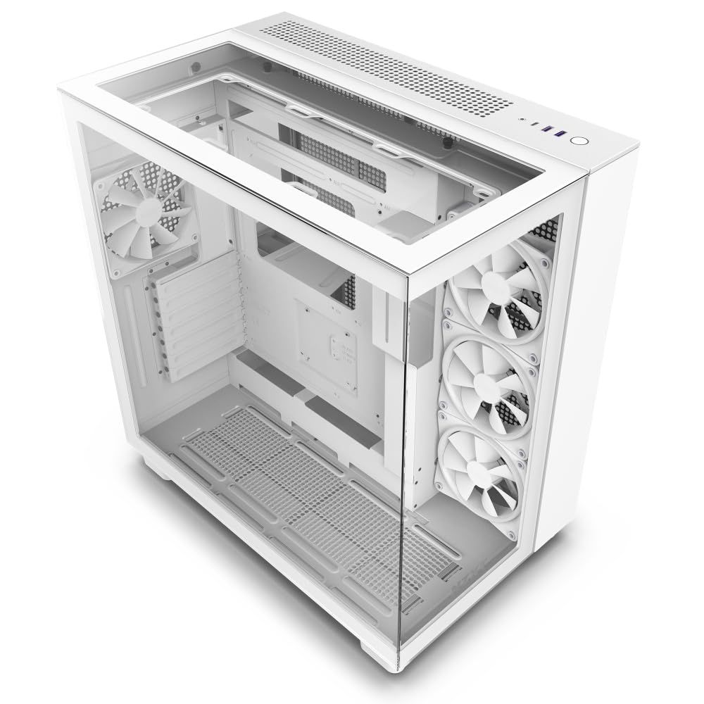 NZXT H9 Elite 2層構造ミドルタワーPCケース 強化ガラスモデル White CM-H91EW-01 CS8577