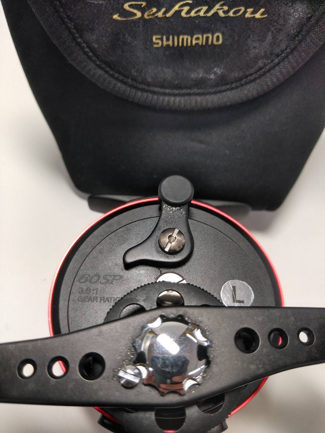 セイハコウL左巻き 60SP 赤 リール セイハコウ 60SPレッド 左巻 シマノ