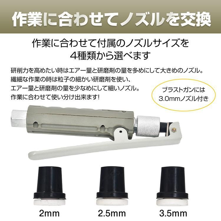 サンドブラスト 直圧式 5ガロン サンドブラスター サビ落とし 錆落とし 電動研磨機 塗装落とし 塗装剥がし ガラス彫刻 表面処理 下地処理 ノズル付  防護マスク付 sg269 - メルカリ