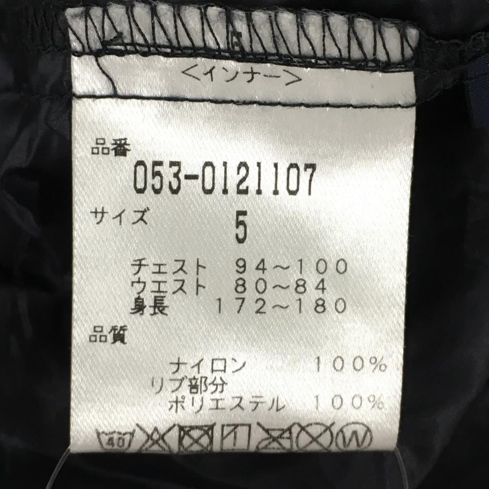サイズ5 美品★パーリーゲイツ ナイロンジャケット 白 メンズ　D002 PEARLY GATES パーリーゲイツ 2WAYナイロンジャケット 白×ダーク