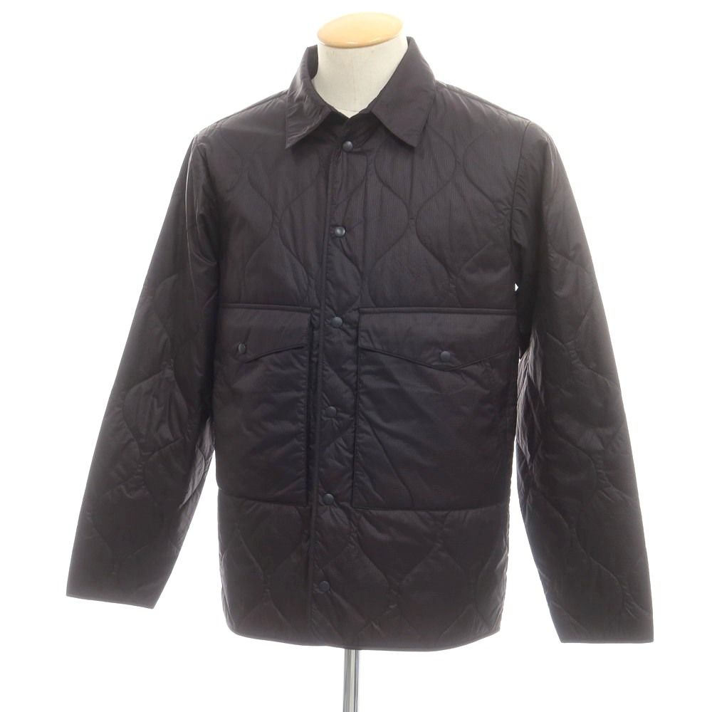 アスペジ ASPESI リップストップナイロン 中綿 キルティング シャツブルゾン ブラック サイズXS メンズ