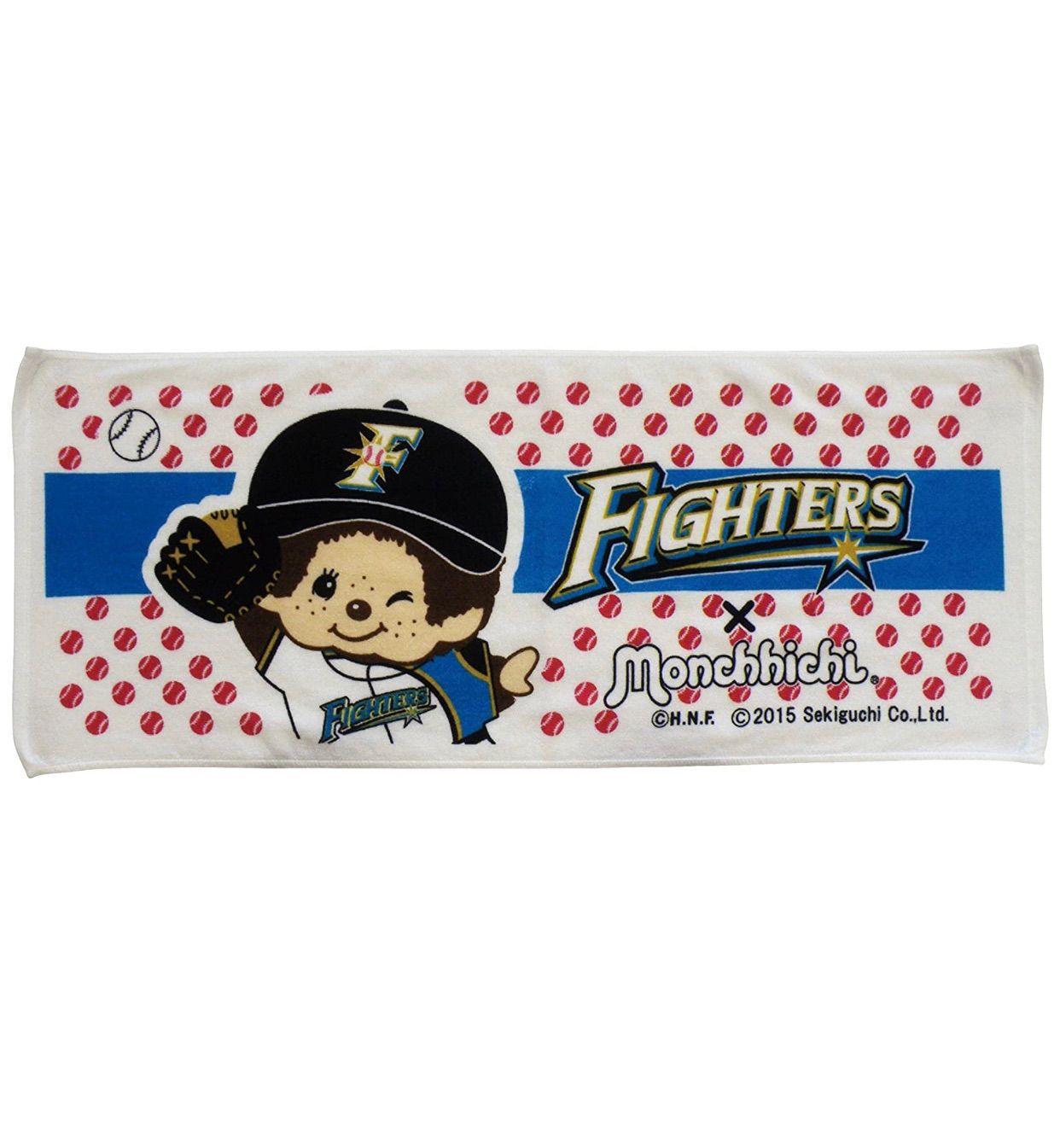 日本ハムファイターズxモンチッチ】フェイスタオル プロ野球球団