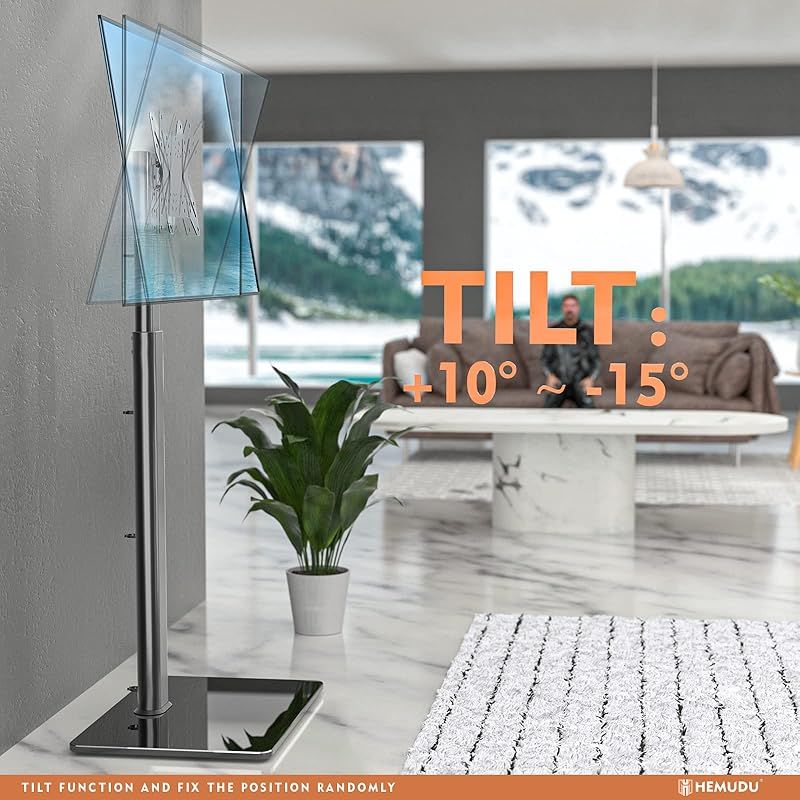 テレビスタンド 壁寄せ ハイタイプ テレビ台 tvスタンド 19 43インチ対応 VESA 横75~200mm 縦75~200mm 耐荷重45kg 高さ調節 左右50°首振り 家用 学校 ビジネス 病院業務用 ブラック 1