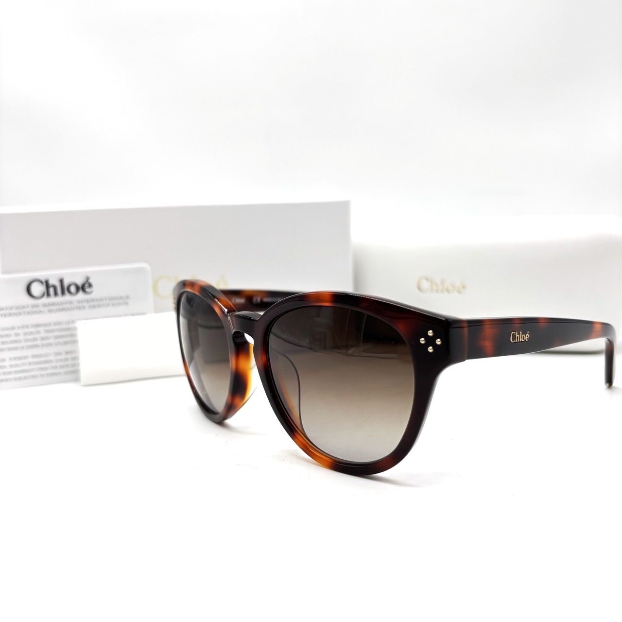 Chloe クロエ サングラス 鼈甲柄 ウェリントン ブラウン 茶色 ブラック 黒色 ユニセックス 男女兼用 メンズ レディース