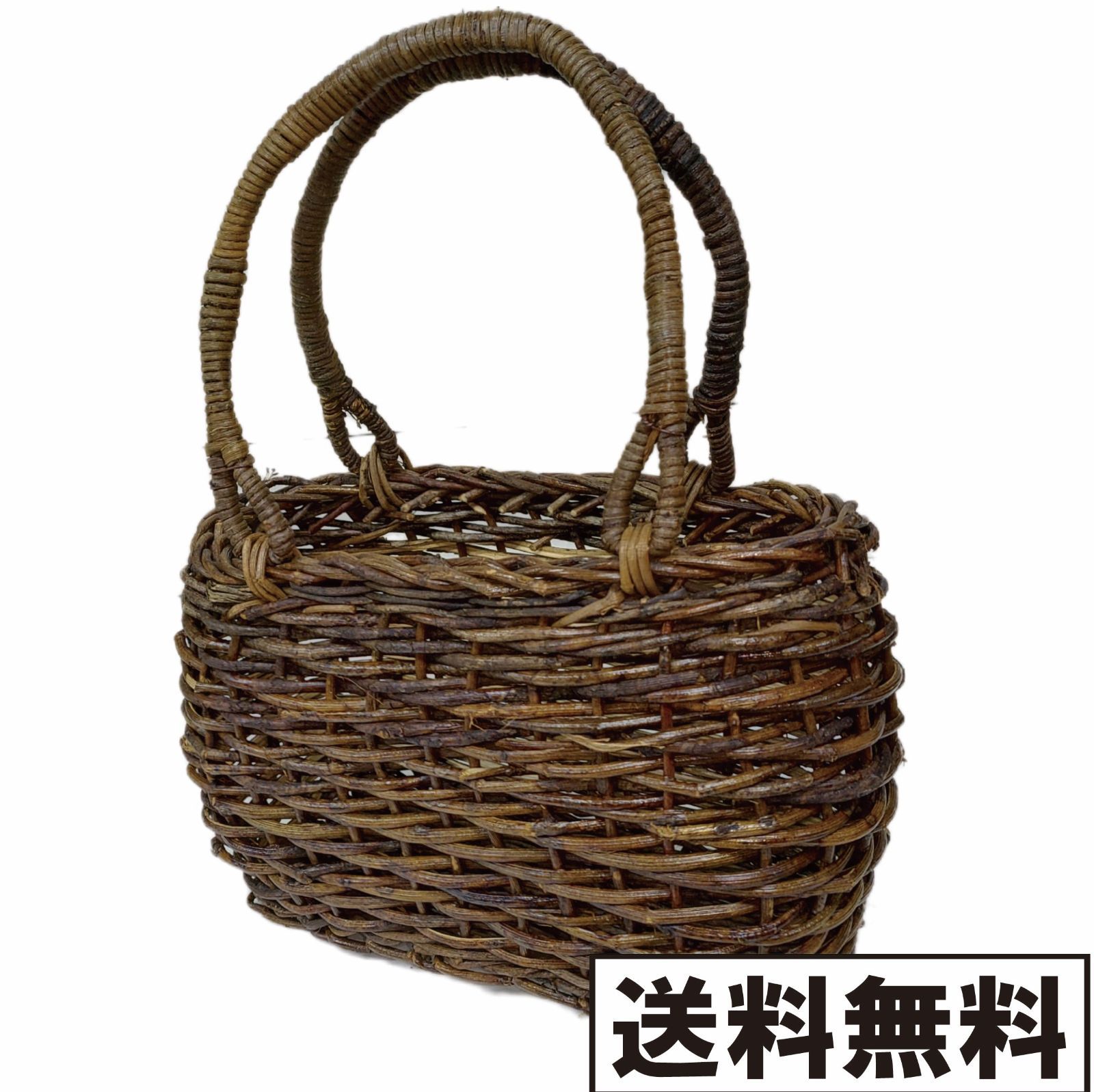 送料無料！定価2,420円！】かごバッグ ミニ 手提げ かずら