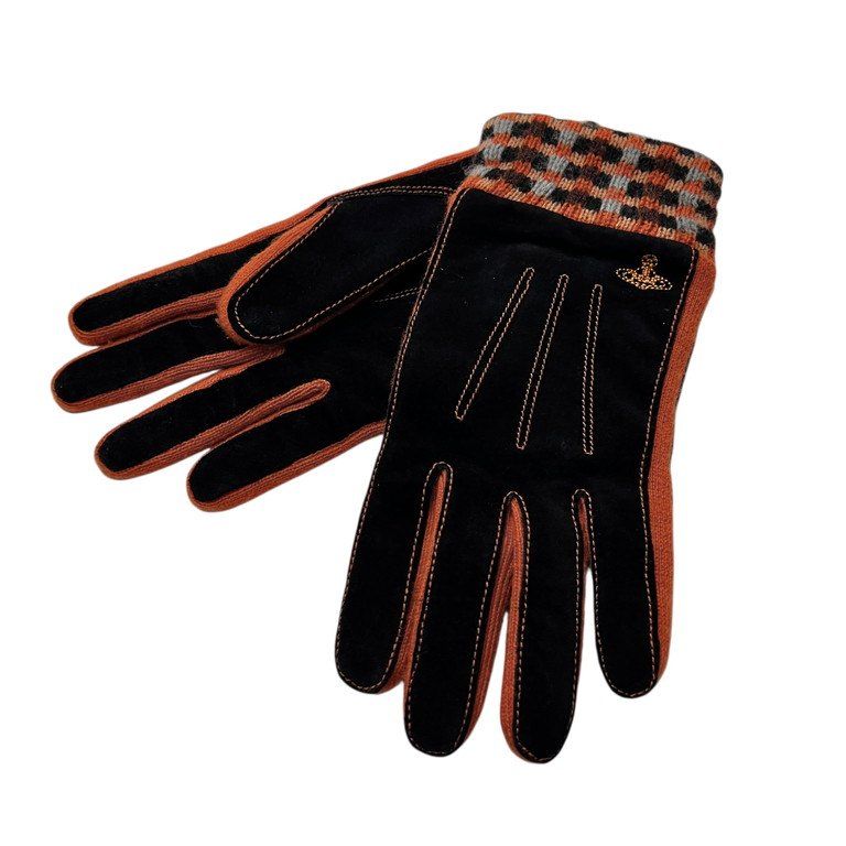 KH ファッション Vivienne Westwood レザーニット手袋