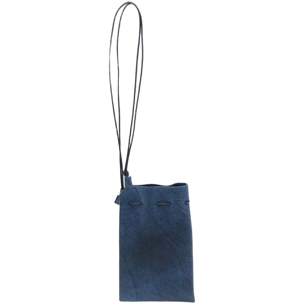ITTI イッチ HERRIE KINCHAKU POUCH - PM ヌバックレザー巾着ポーチ バッグ ITTI-BAG-090-NSHR インディゴ
