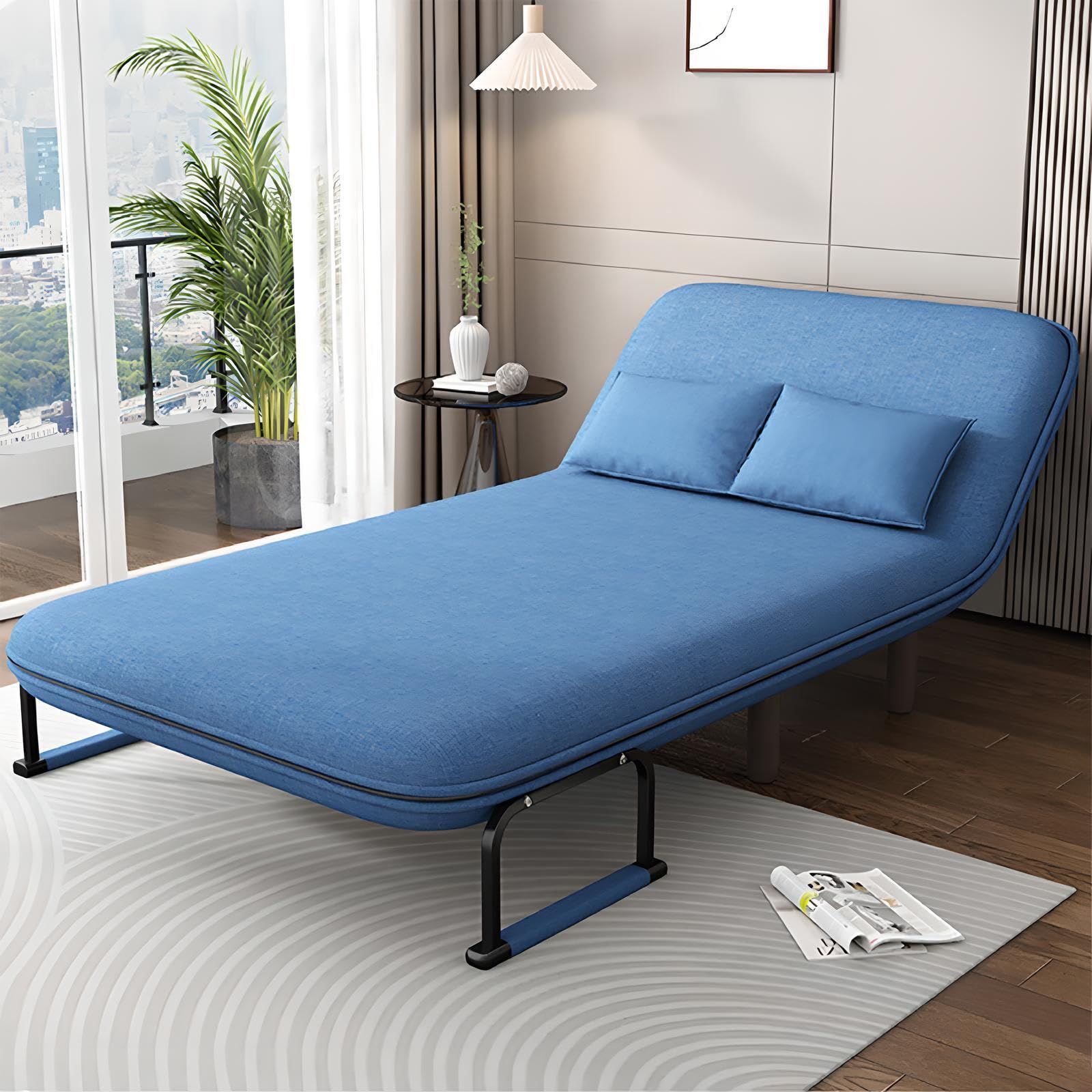 5段リクライニング 肘掛け ソファー ふかふかクッション付 ソファーベッド コンパクトベッド シングル 折りたたみソファベッド 省スペース 3WAY一人用 1人掛け ソファベッド JIMSHUINIO MARWIL-DEMENAGEMENTS_CH