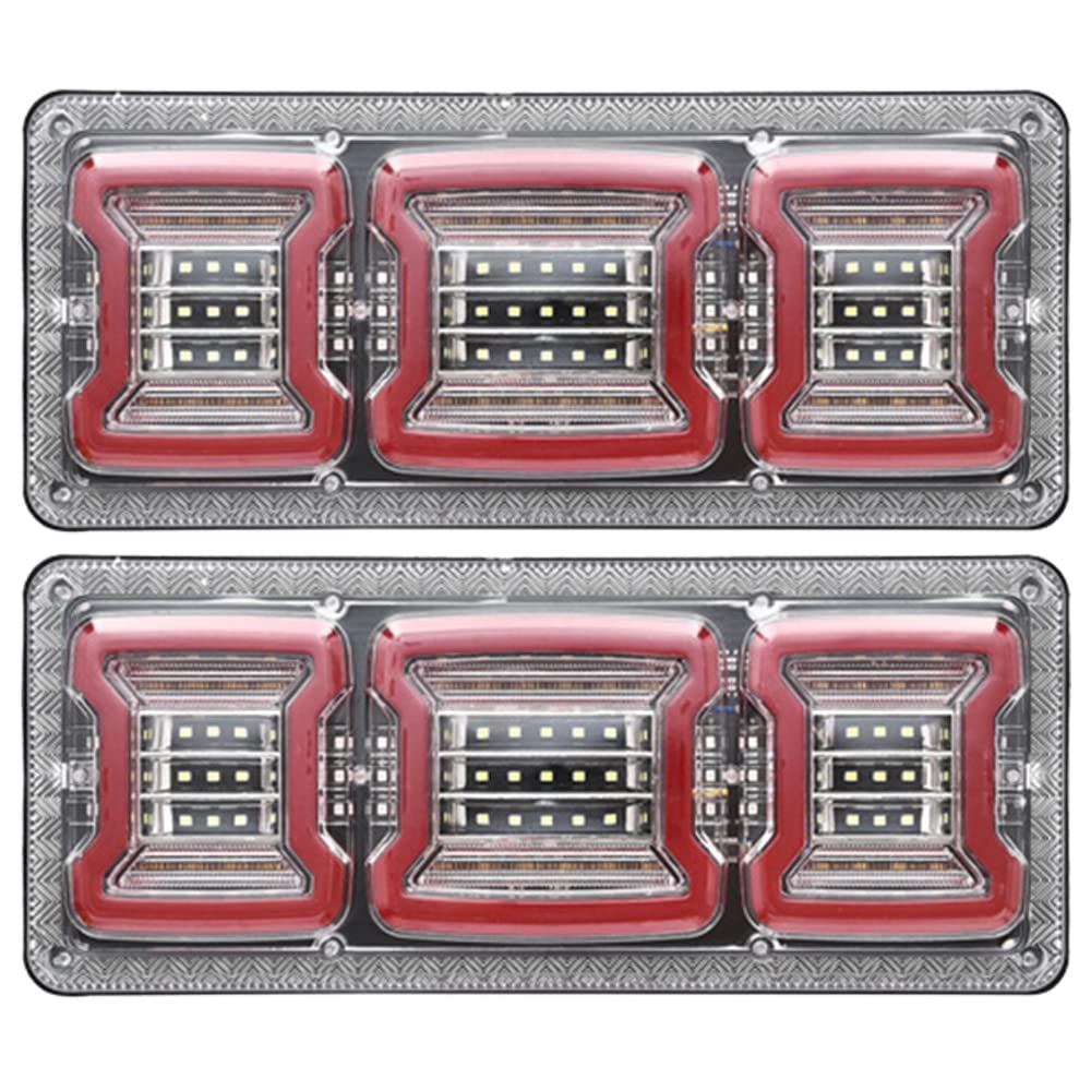 品質保証，定番 トラック シーケンシャル テールランプ 24V 流れる ウインカー 薄型 LED ファイバー チューブ 汎用 左右セット ライト