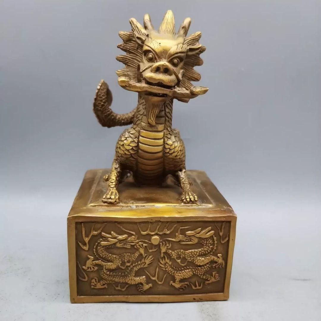 【格安saleスタート】 印材 竜銜如意印章 銅製 印鑑 メルカリ - 文房具 書道具 銅印 工芸品