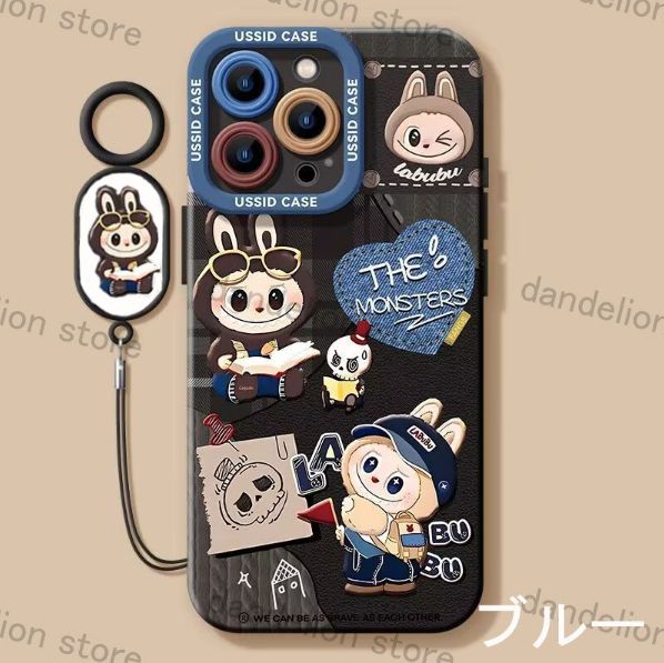 ラブブ　LABUBU iPhone 16 Proケース ストラップPopland ラブブ LABUBU iPhone 16 Proケース ストラップPopland（ラブブ