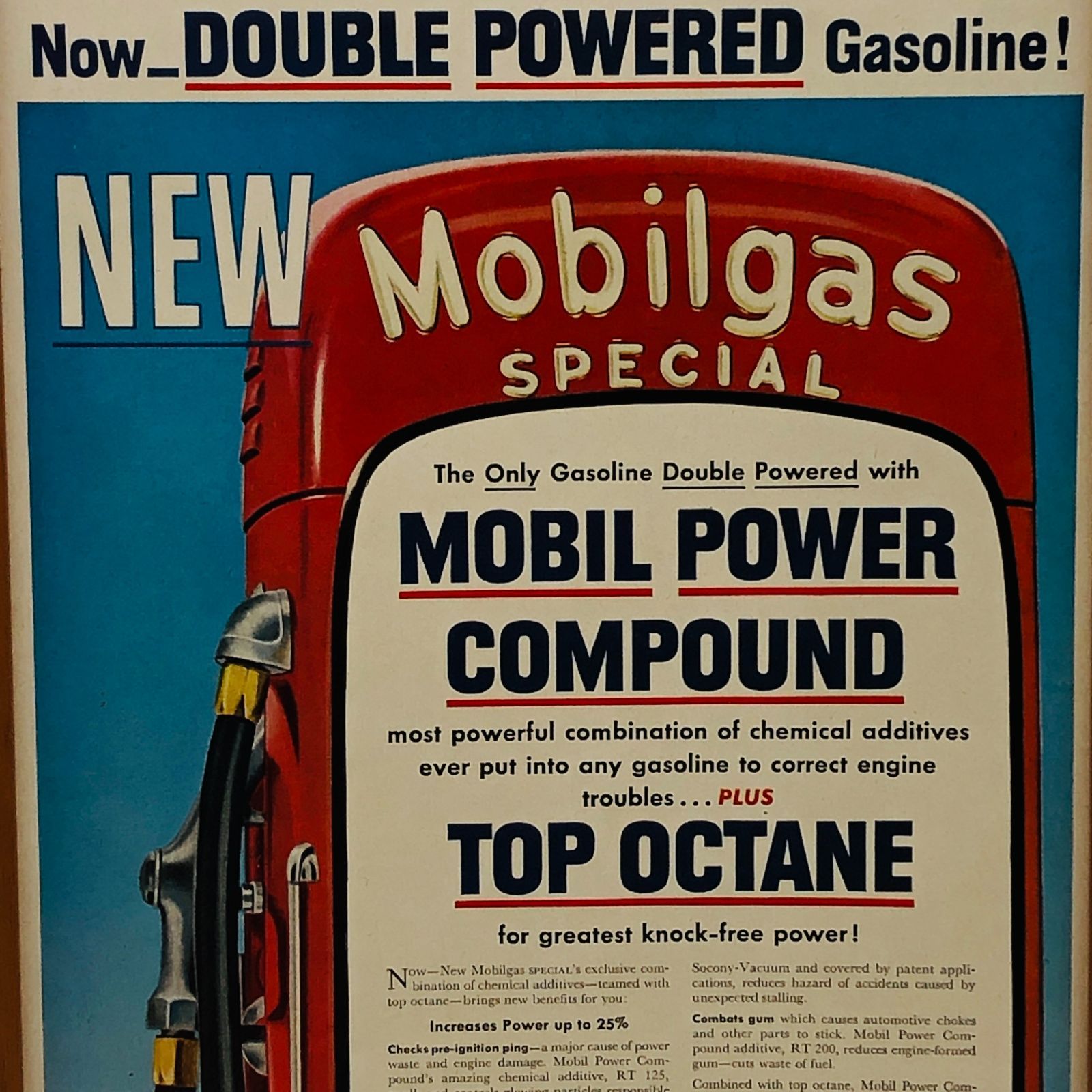 ビンテージ 広告 ポスター フレーム付 『 モービル石油 (MOBILGAS) 』 1950's ※当時物 オリジナル アメリカ 輸入雑貨 ヴィンテージ  アドバタイジング レトロ ( AZ1697 ) - メルカリ