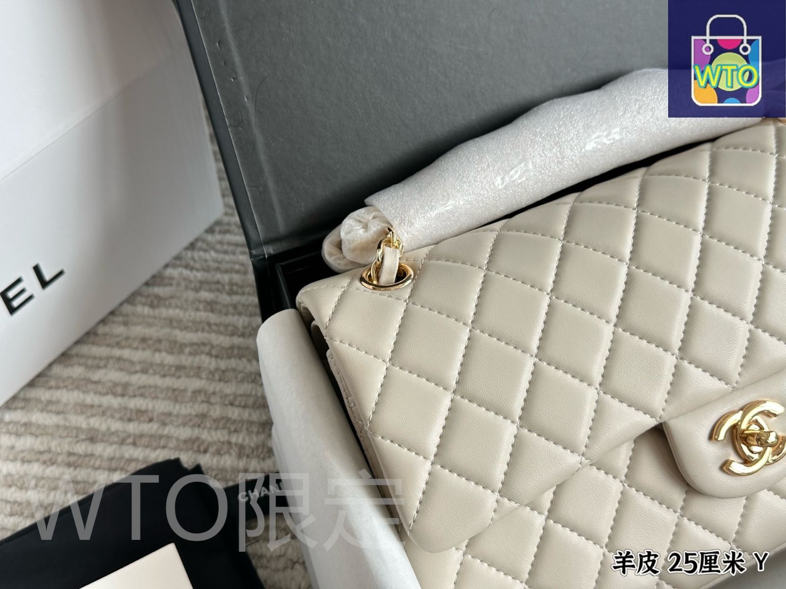 今日 Chanel CF ゆっくりと作られた羊皮ハンドバッグ Good Quality