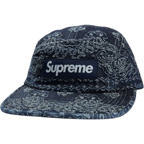 Size フリー SUPREME シュプリーム 25SS Bandana Jacquard Denim Camp Cap Indigo キャンプキャップ インディゴ 品-非常に良い 20828418