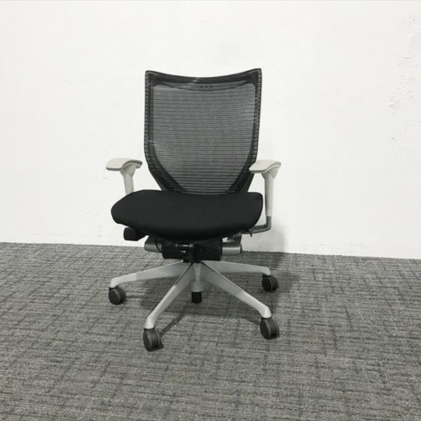 バロン オフィスチェア ローバック スタンダードメッシュ オカムラ ブラック デスクチェア